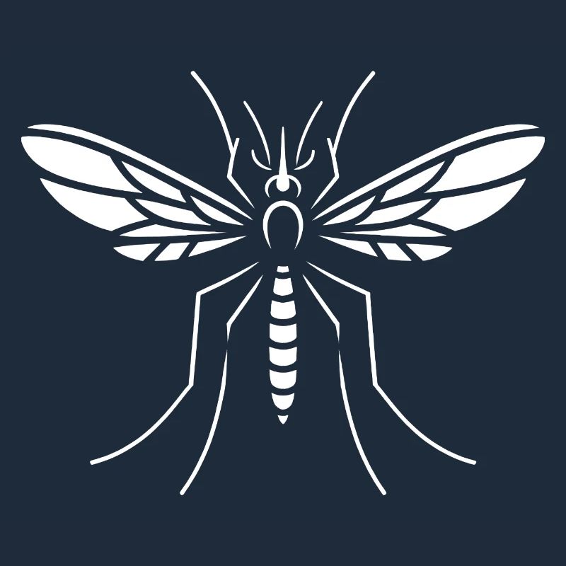 Conception minimaliste de silhouette d’insecte moustique