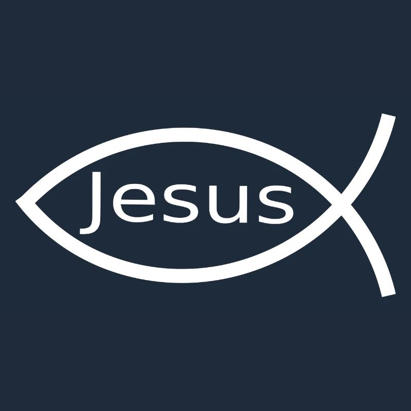 Jesus Fish White Ichthys Fish Jesus