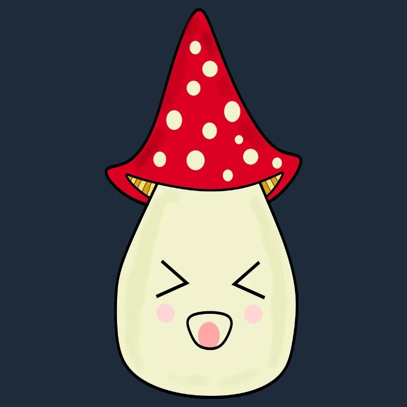 Champignon mouche agaric rouge avec visage