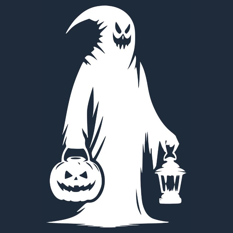 Scary Funny Masks Ghost with Pumpkin Lantern