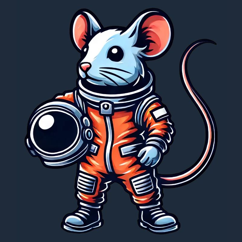 Mouse Astronaut Space Universe Sci-Fi Cartoon
