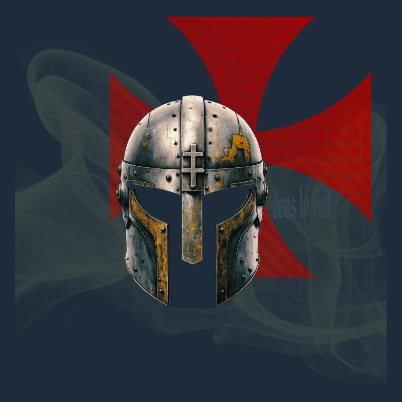 Medieval Templar helmet