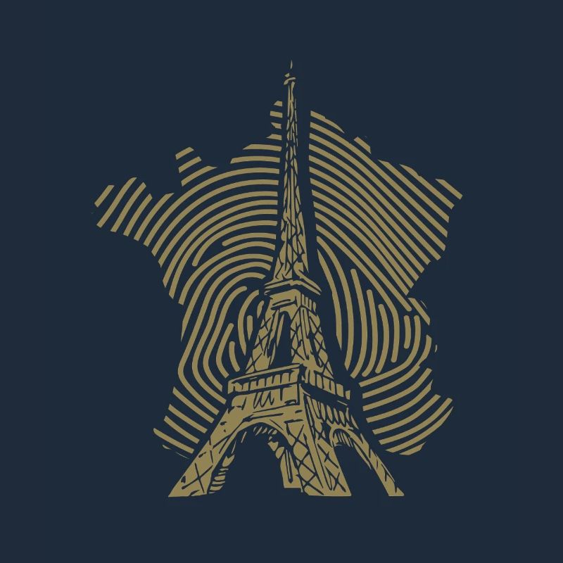 Bronze Eiffelturm Silhouette minimalistisch Paris