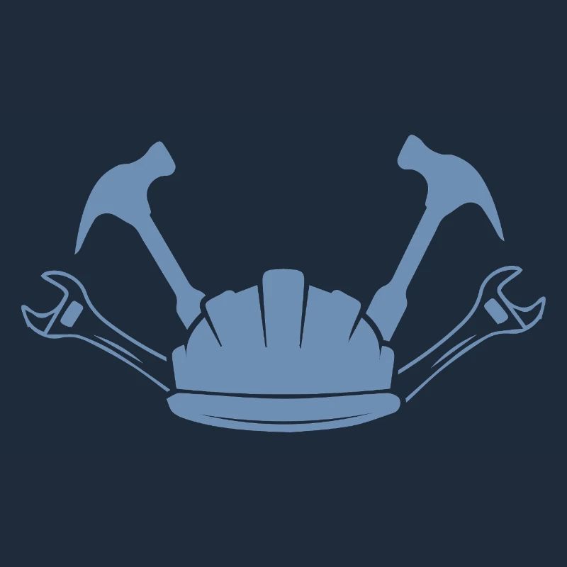 Construction Site Construction Worker Craft Helmet Silhouette