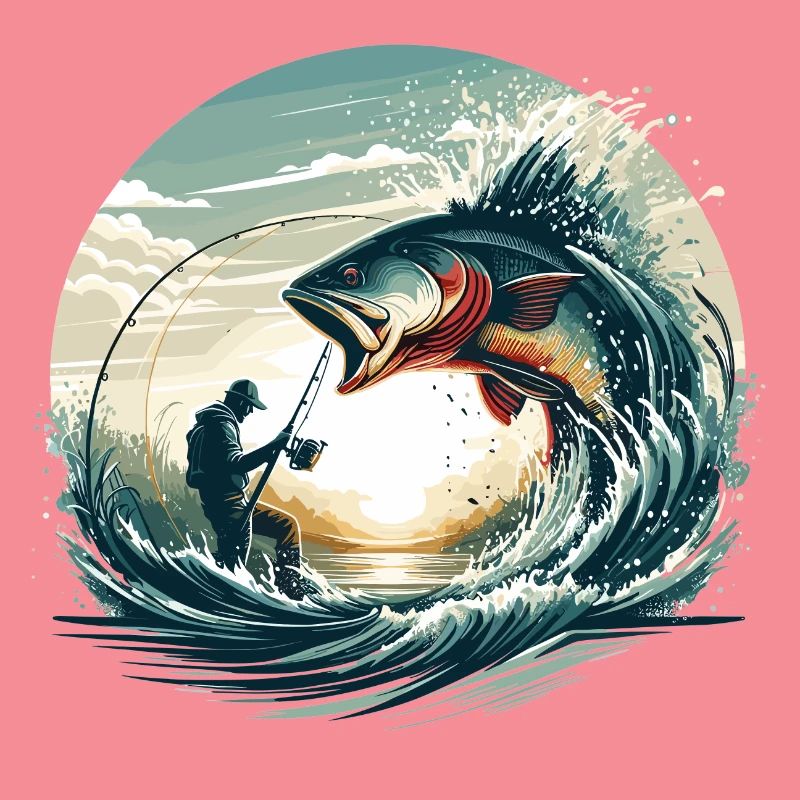 Pêche pêcheur dynamique cadeau