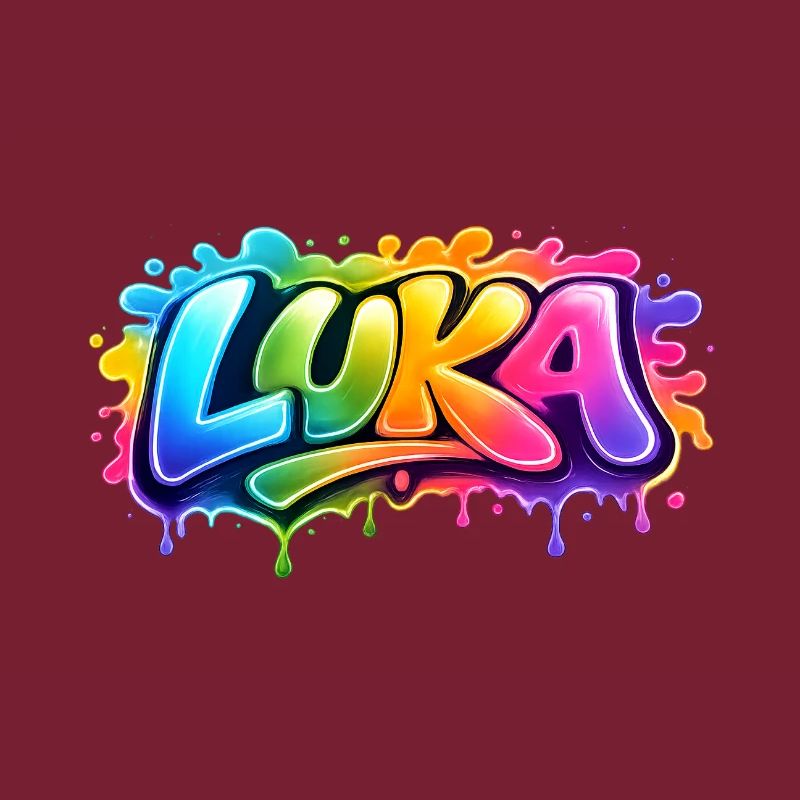 Graffiti  LUKA Prénom cadeau idéal imprimable 