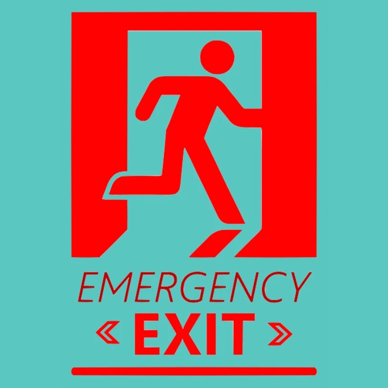 Emergency EXIT Basic Red