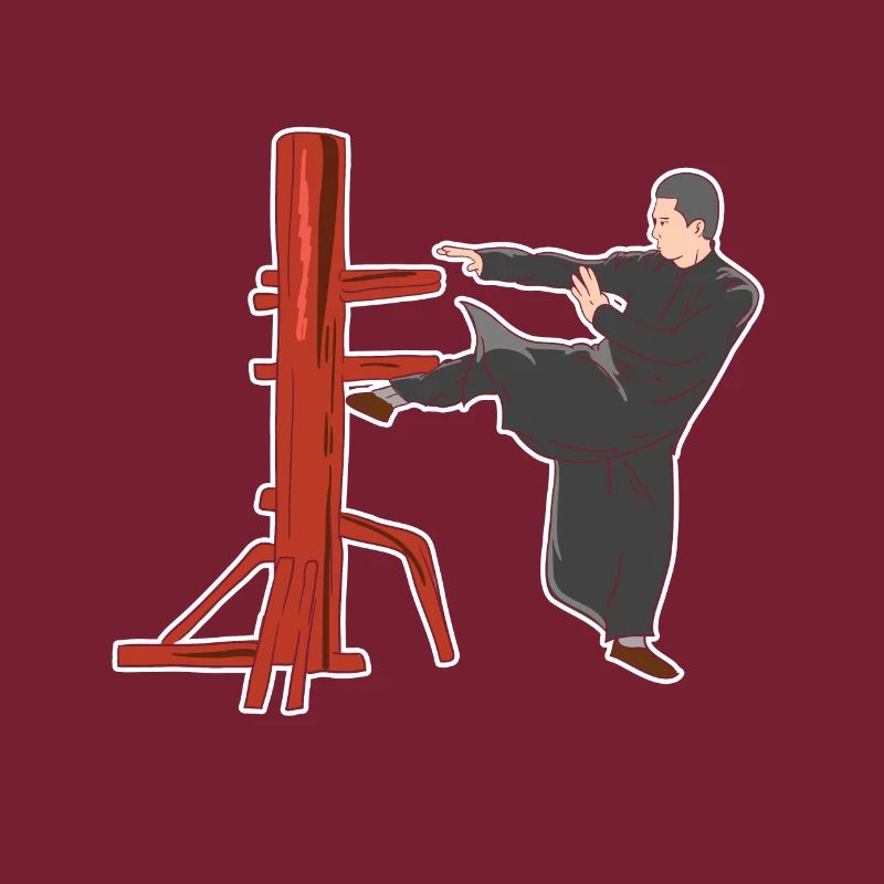 Pose de combat de Wing Chun