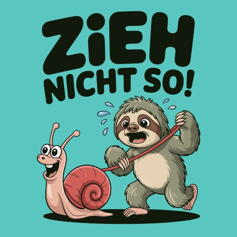 Sloth with snail, relaxed funshirt