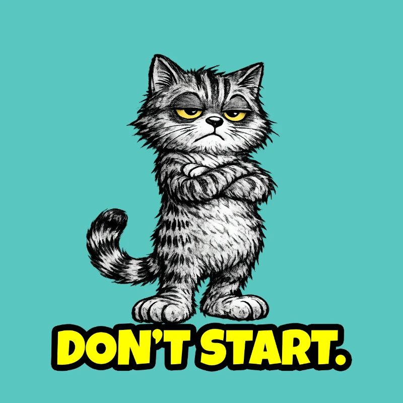 Don’t Start. – Grumpy Katze (Attitude) CAT