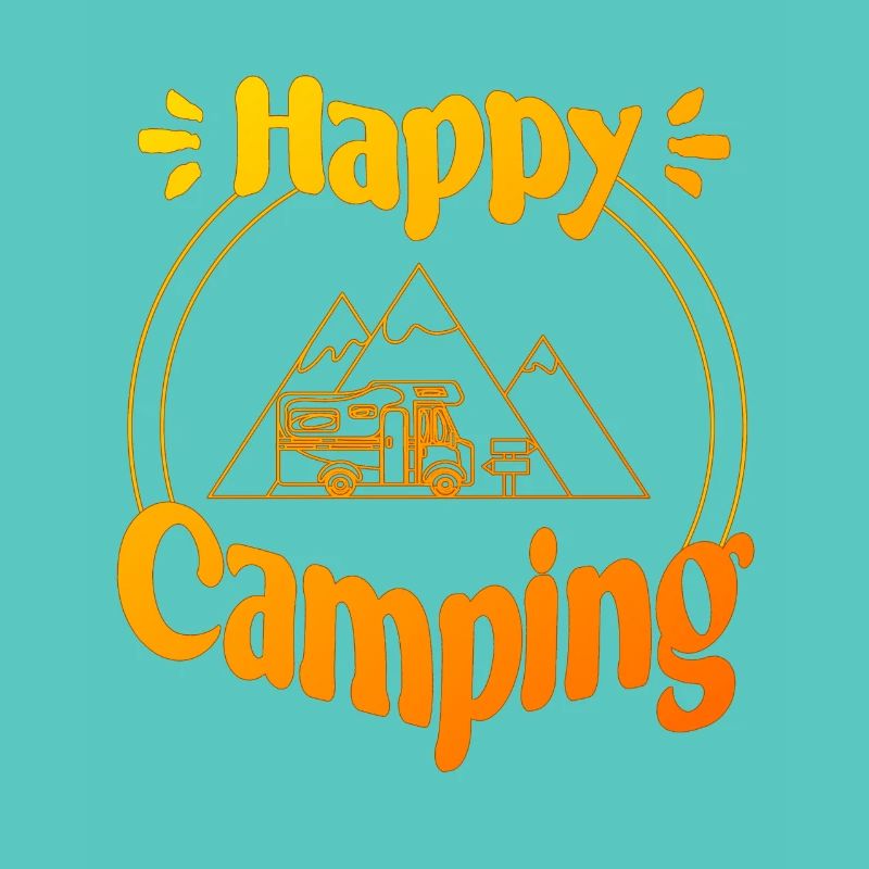 Happy Camping - conception graphique joyeuse et cool