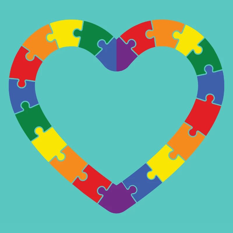 Conception de cœurs d’un puzzle pour l’autisme