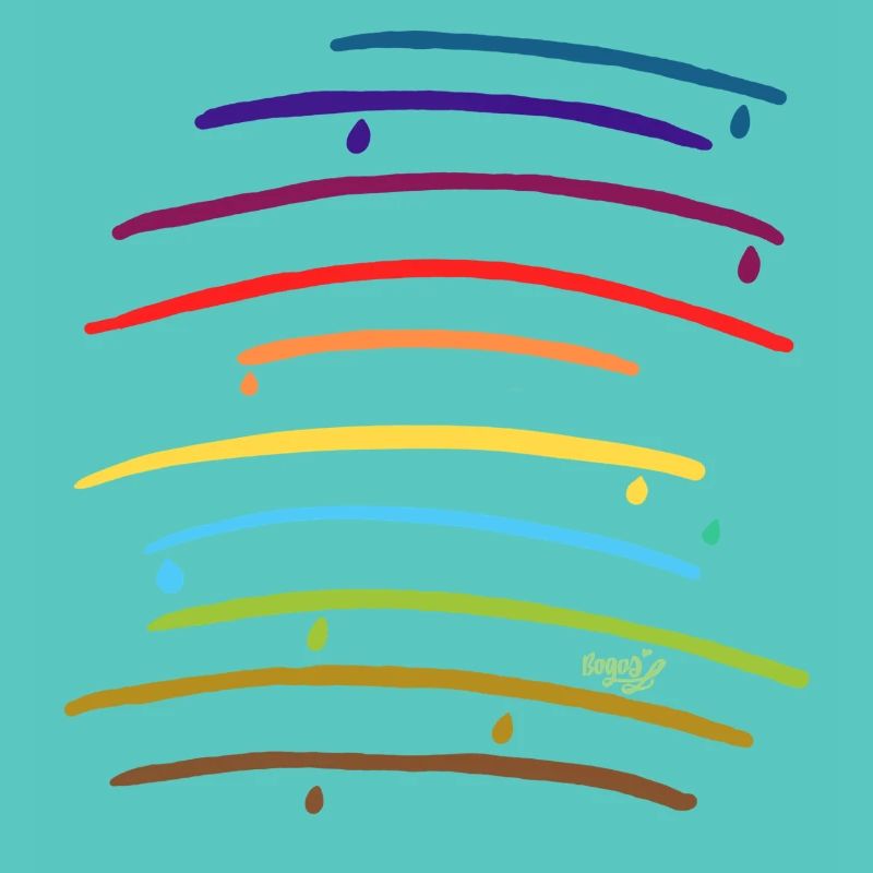 Rainbow arches with drops