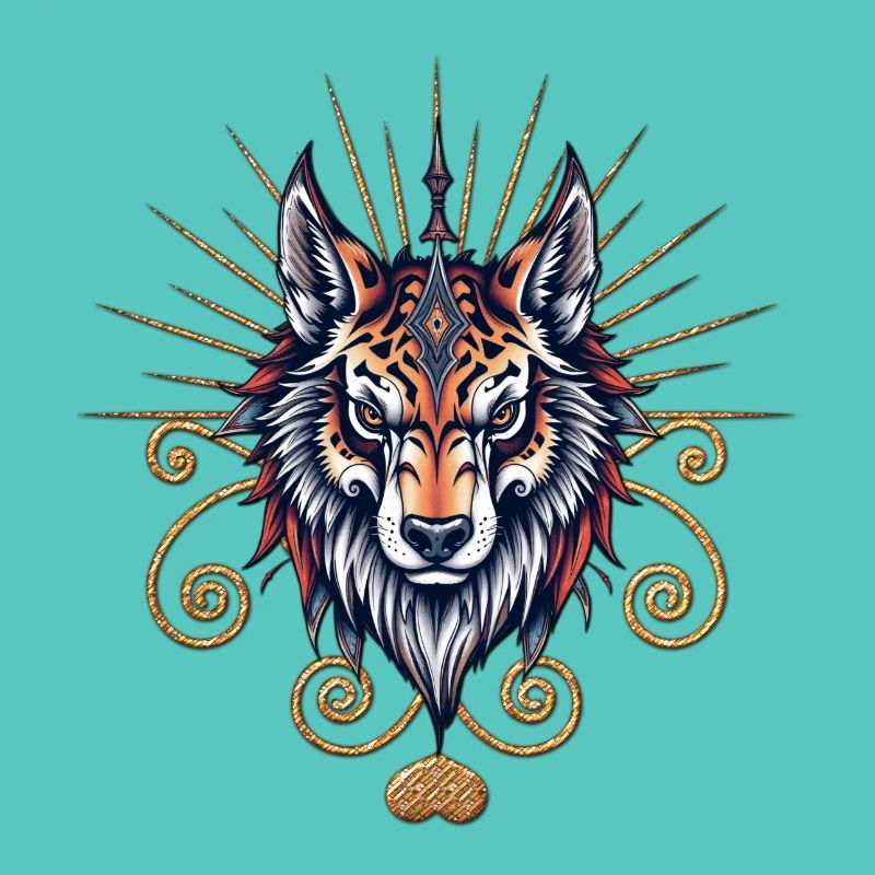 Atemberaubender Wolfskopf