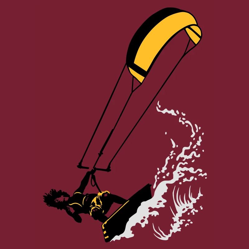 Kitesurfer and wave flex