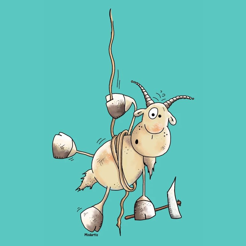Abenteuerlustiger Steinbock - Bergsteiger