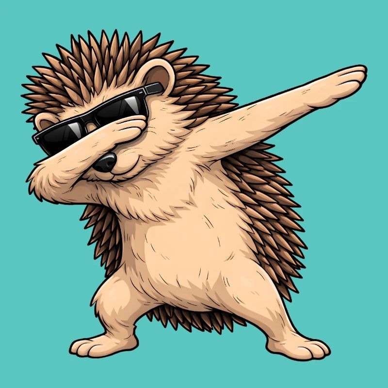 Dabbing hedgehog
