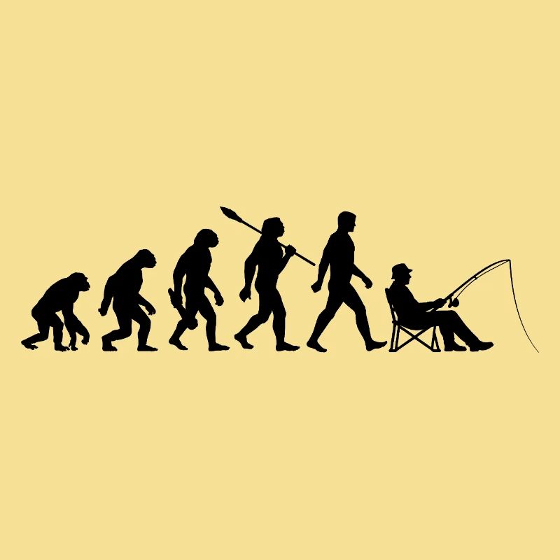Evolution - angeln, Angler Geschenk