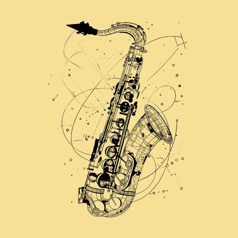 Saxophone Drawing