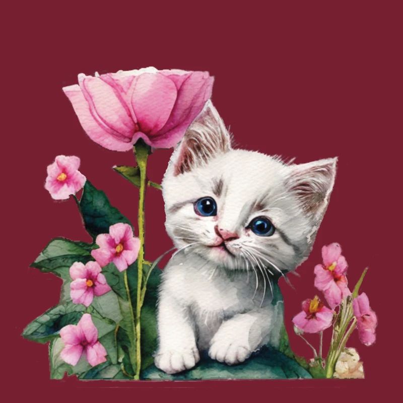 Chaton blanc