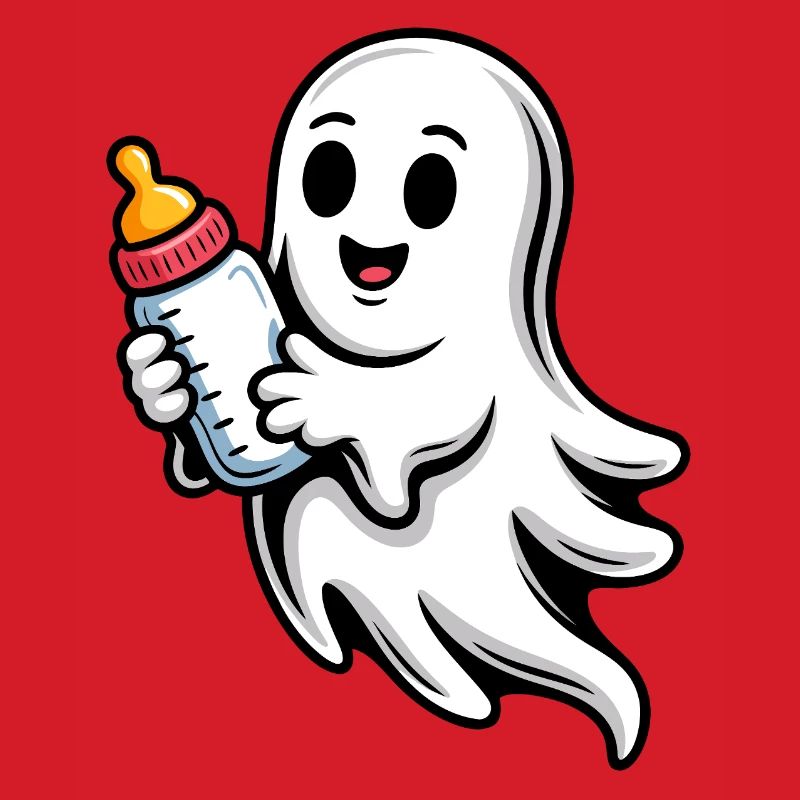 Kleiner Geist mit Fläschchen