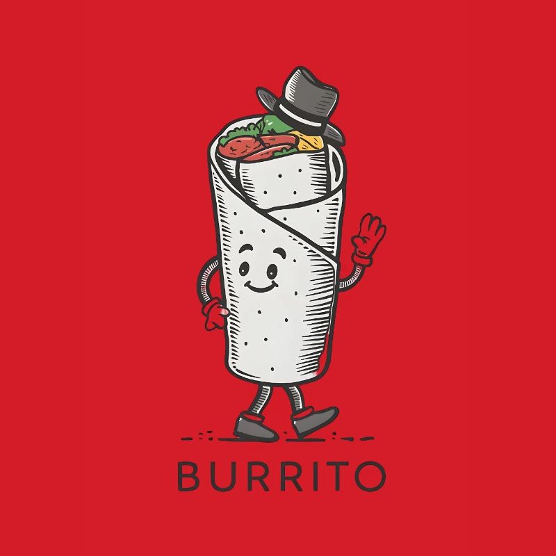Conception de dessin animé Burrito