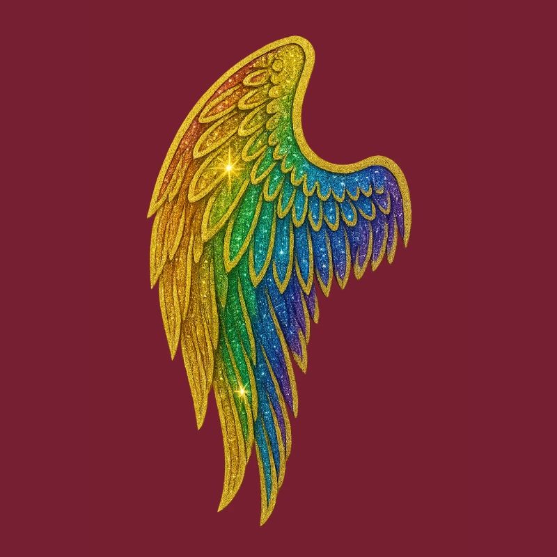 Rainbow Glitter Wings
