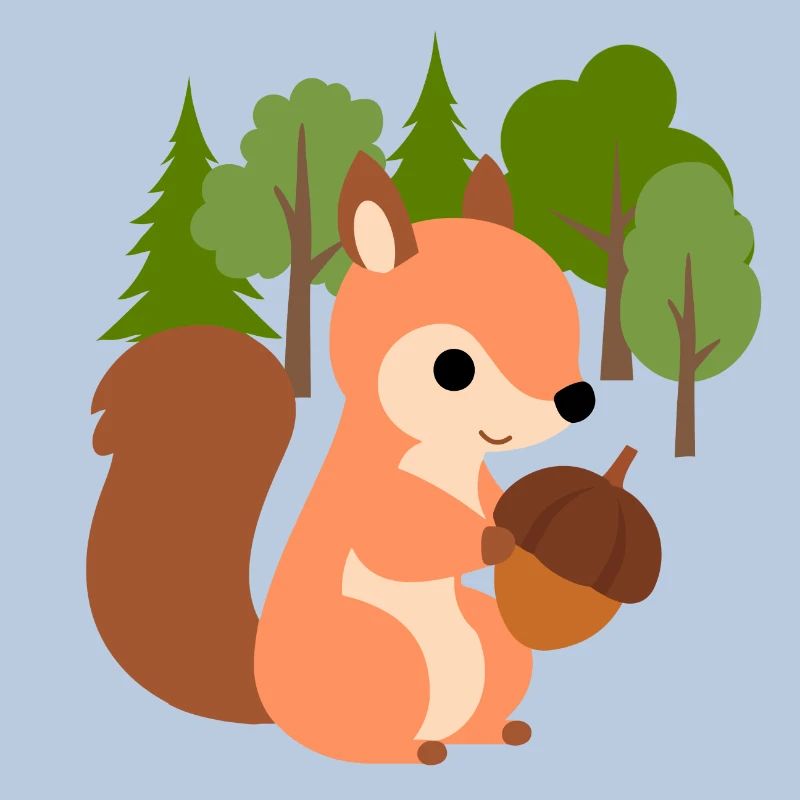 Eichhörnchen mit Nuss