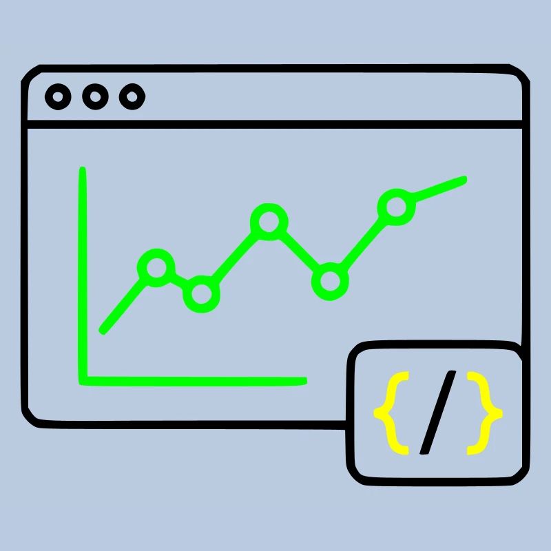 Web Analyse Chart Coding Browser Vektor
