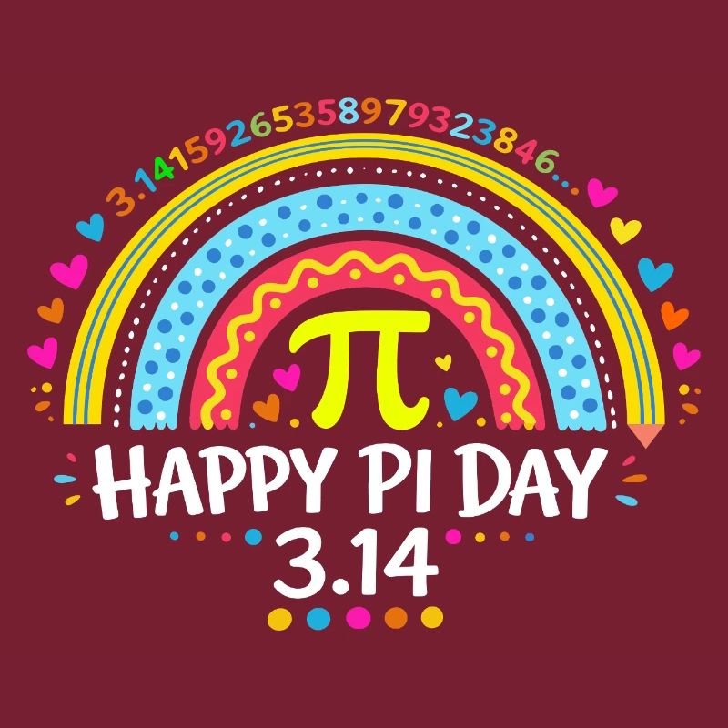 Happy Pi Day Rainbow - Cadeau Prof de Maths & Écol