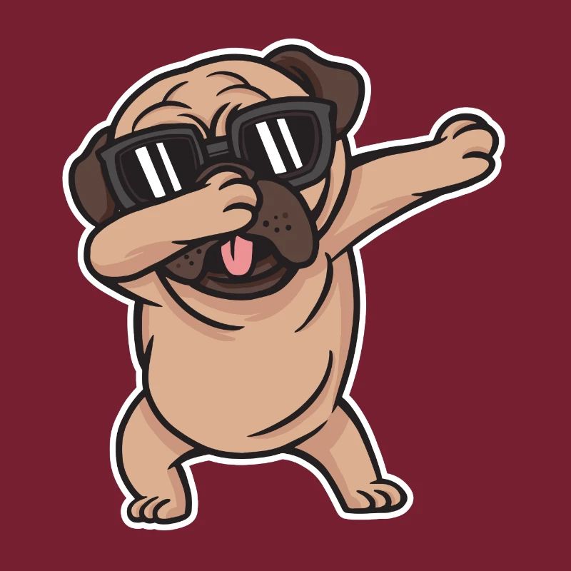 Dab Dabbing Pug Dog Dog Dancing Trend Gift