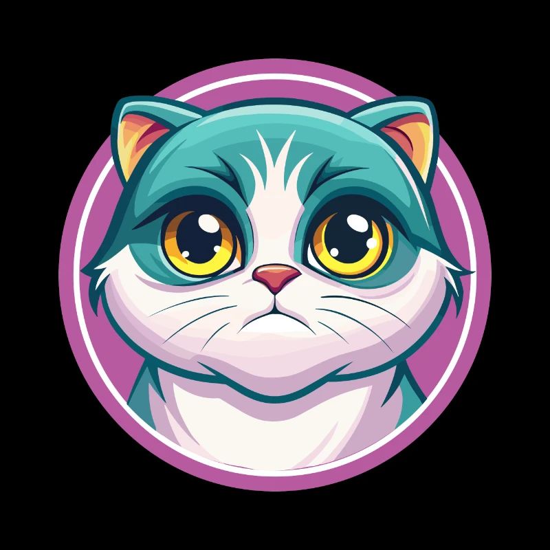 Scottish Fold Chat Race Dessin animé Kawaii Animal Pet