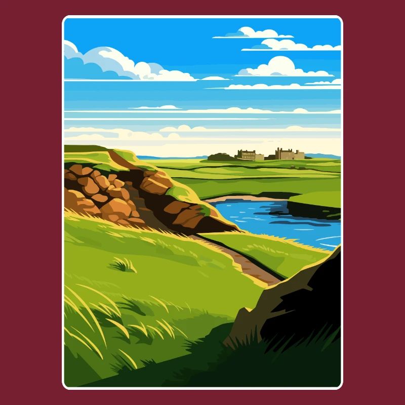 St Andrews Golf Course Ecosse Carte de voyage Andrew