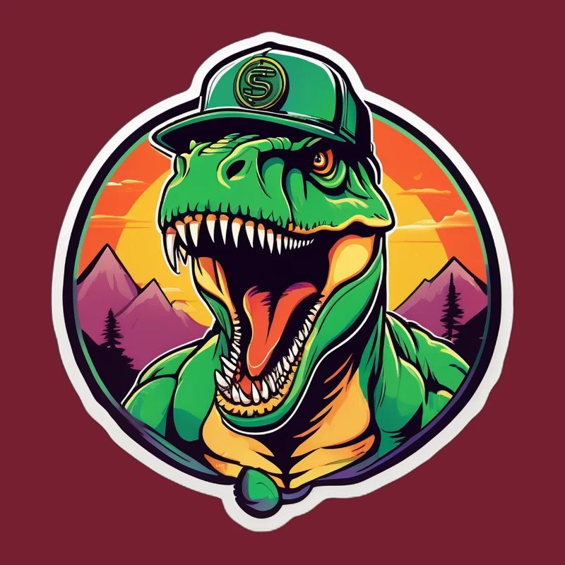 T-Rex Retro Sunset Cap