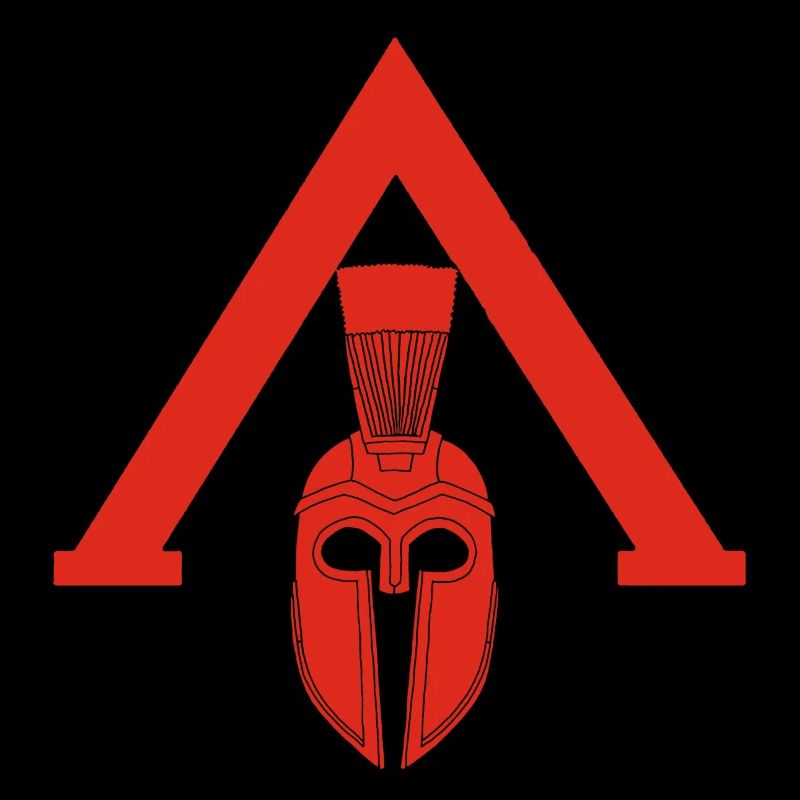 Symbole spartiate rouge