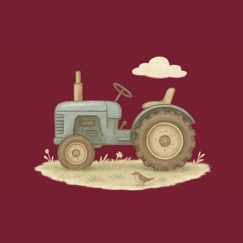 Blauer Oldtimer-Traktor