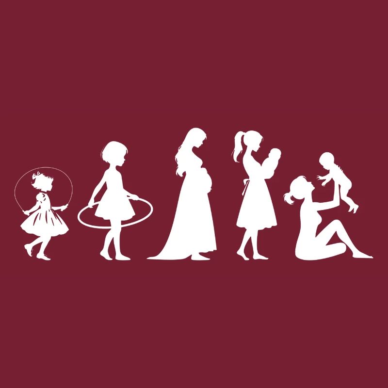 Evolution Mama Muttertag kind Familie