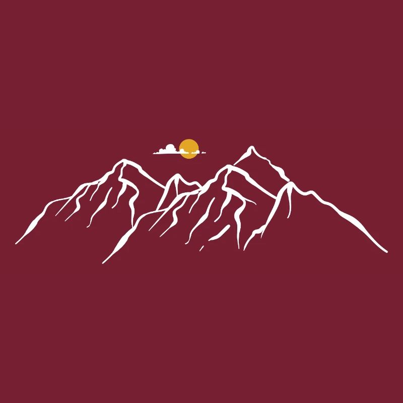 Minimalist Mountain Range Artwork