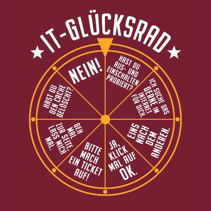 IT Support Glücksrad Service Desk IT Helpdesk Nerd