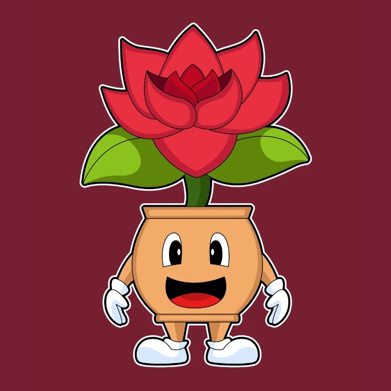 Fleurs roses en pot de fleurs
