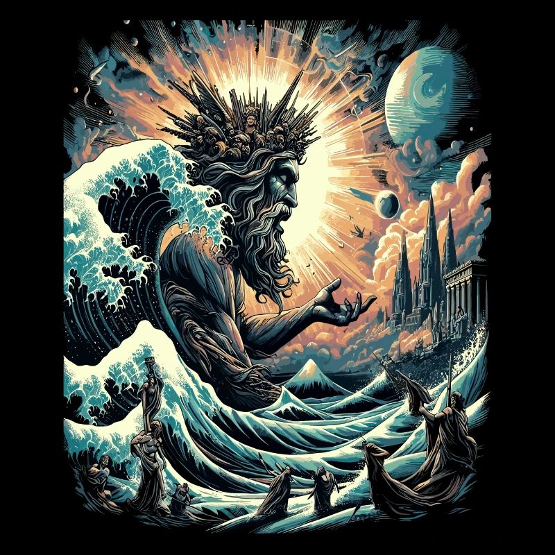 Poseidons Große Welle vor Kanagawa