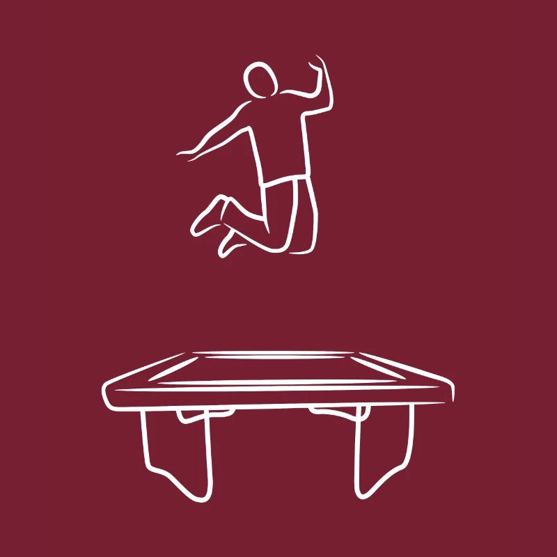 Lustiger Trampolinspringer