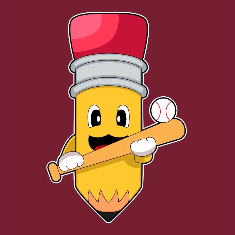 Bleistift Baseball Baseballschläger