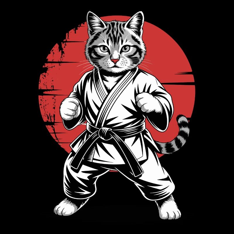 Karaté, Judo, arts martiaux japonais, chat