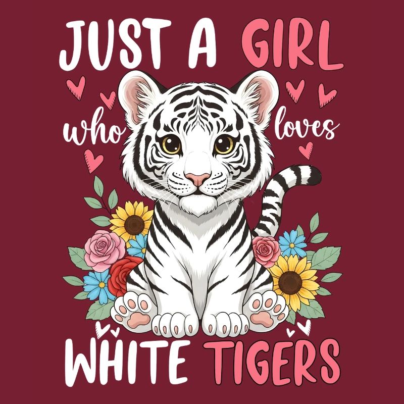 Nur ein Mädchen liebt Weiße Tiger