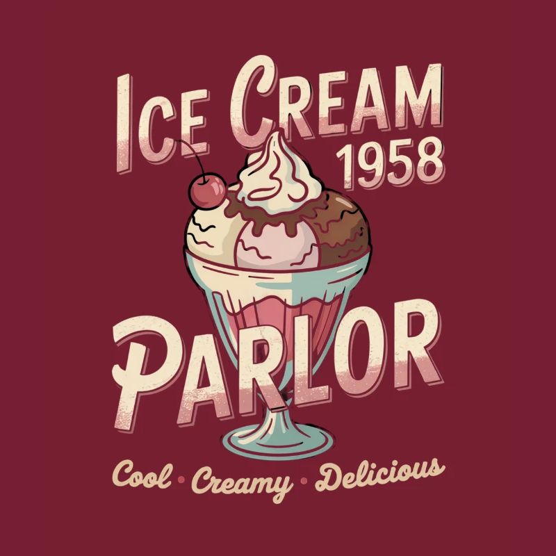 Vintage Eiscreme Werbung