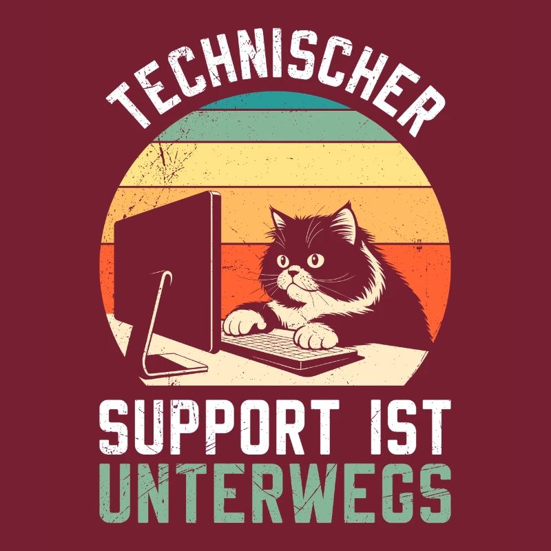 Computer TECHNISCHER SUPPORT IST UNTERWEGS LUSTIG