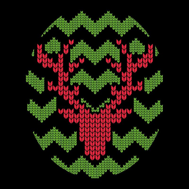 Reindeer Christmas knitted pattern knitted motif