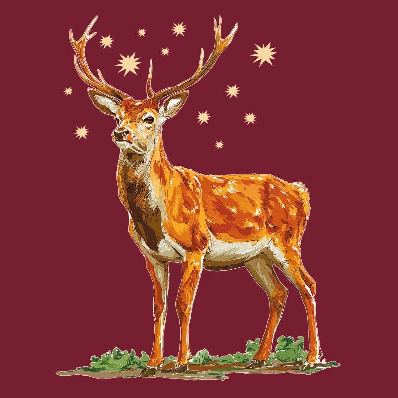 Hirsch mit Sternen