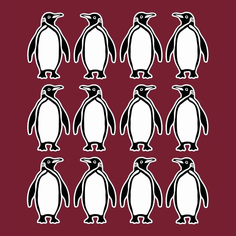Minimalist Penguin Pattern Design